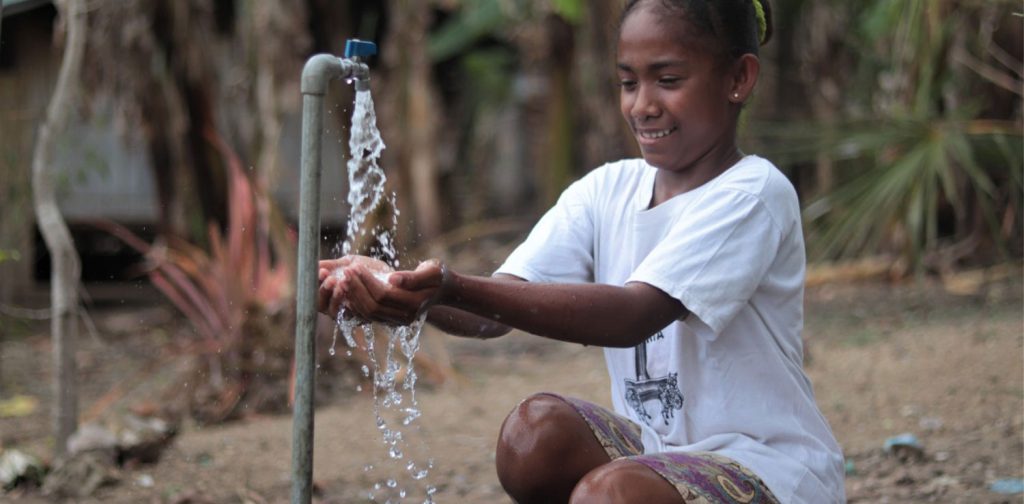 Clean water access from the Run for Equality project in Nagekeo. | Photo: Plan Indonesia & Jelajah Timur