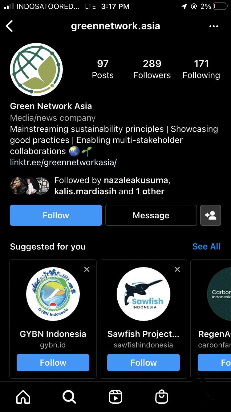 Profile Instagram Greennetwork Asia