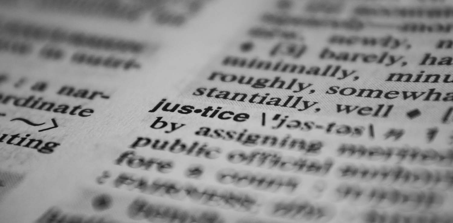 A dictionary page showing  the word "justice"