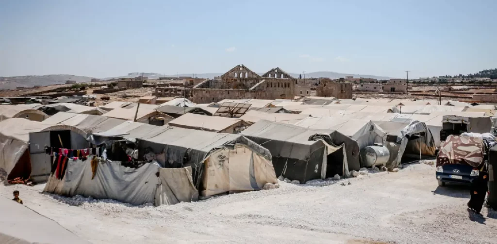 tents in a refugee camp