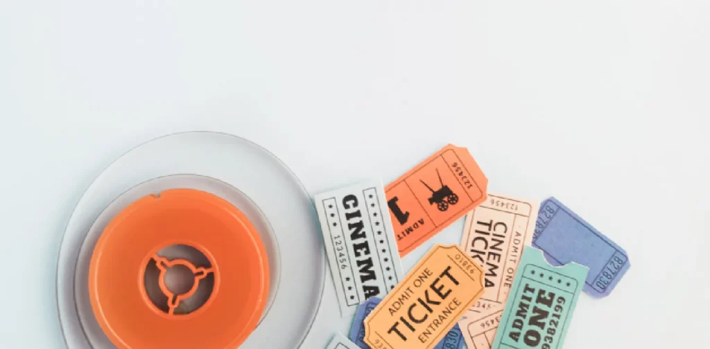 film reel with tickets