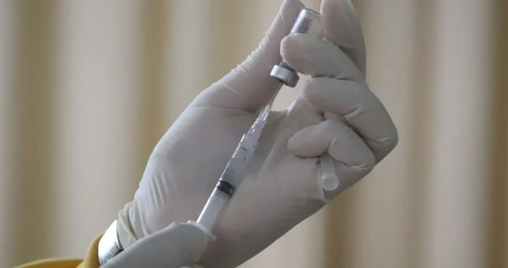 vaccine jab being prepared