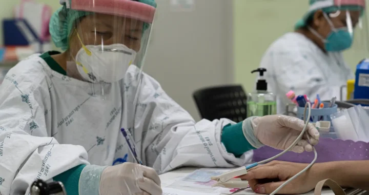 female healthcare workers at work