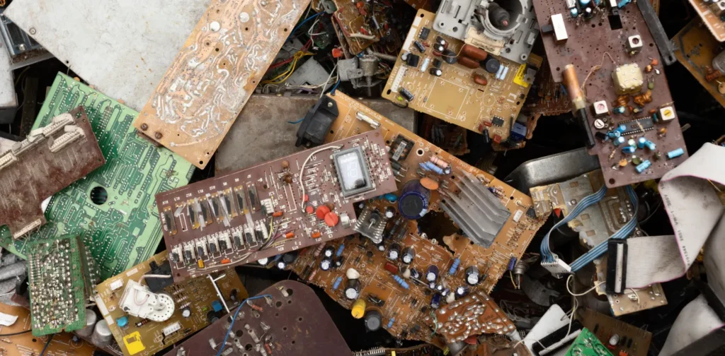 a bunch of dumped circuit boards