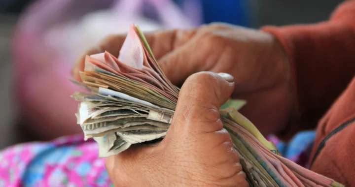 a person holding a bunch of cash