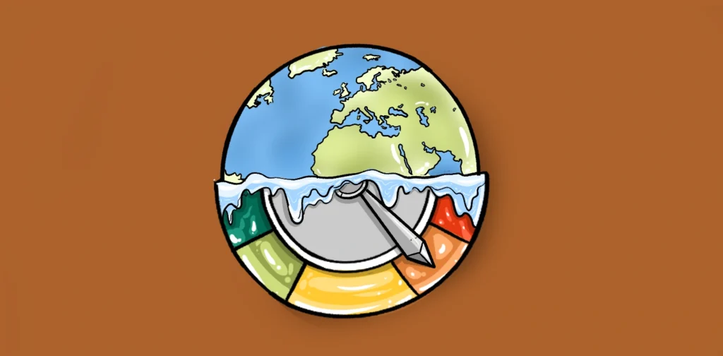 half earth flooded and the measurement tools