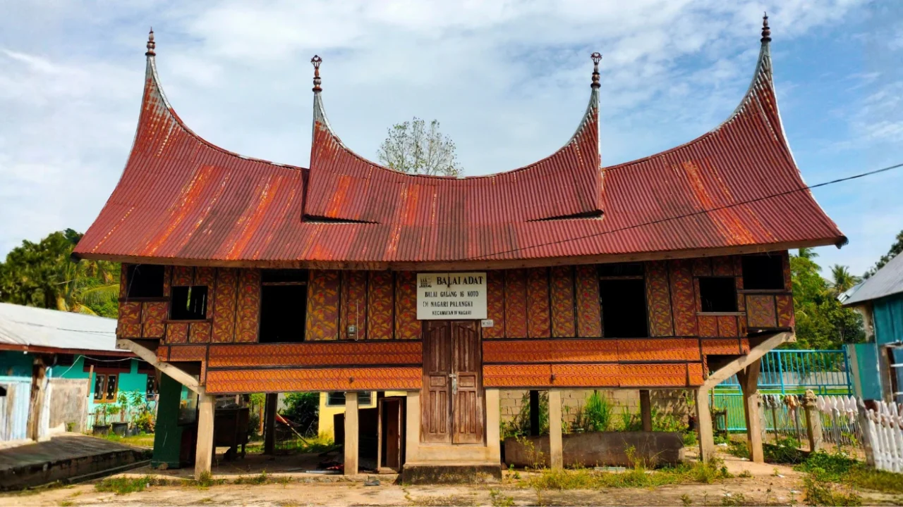 a traditional house with pillars to elevate the floor