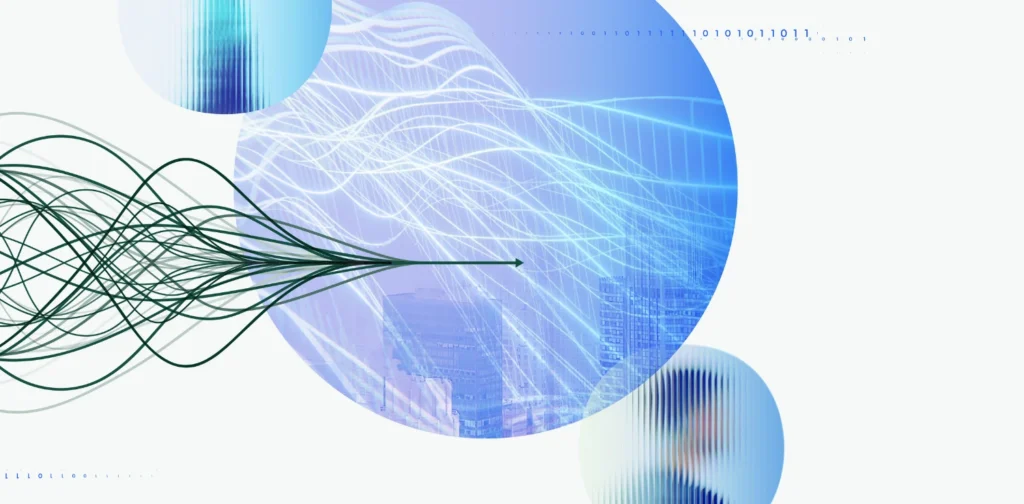 abstract design modified from the cover of the Global Talent Competitiveness Index 2025 report