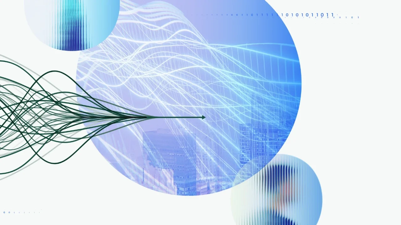 abstract design modified from the cover of the Global Talent Competitiveness Index 2025 report