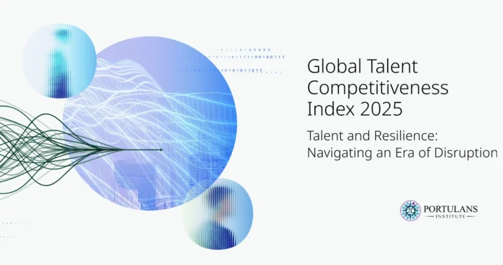 abstract design modified from the cover of the Global Talent Competitiveness Index 2025 report