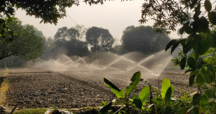 Watering mechanism on a farm